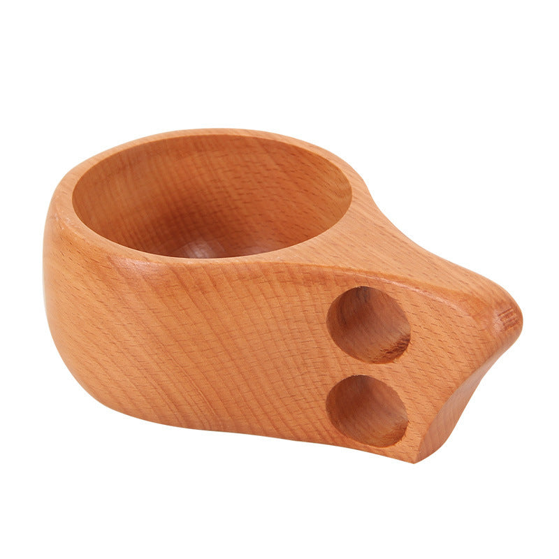 Beech Wood Kuksa Coffee Cup - Handcrafted Finnish Wooden Cup for a Unique Coffee Experience