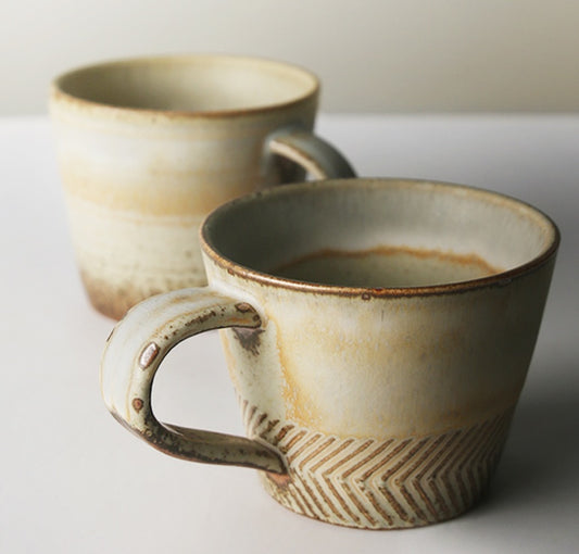 Vintage stoneware coffee cup